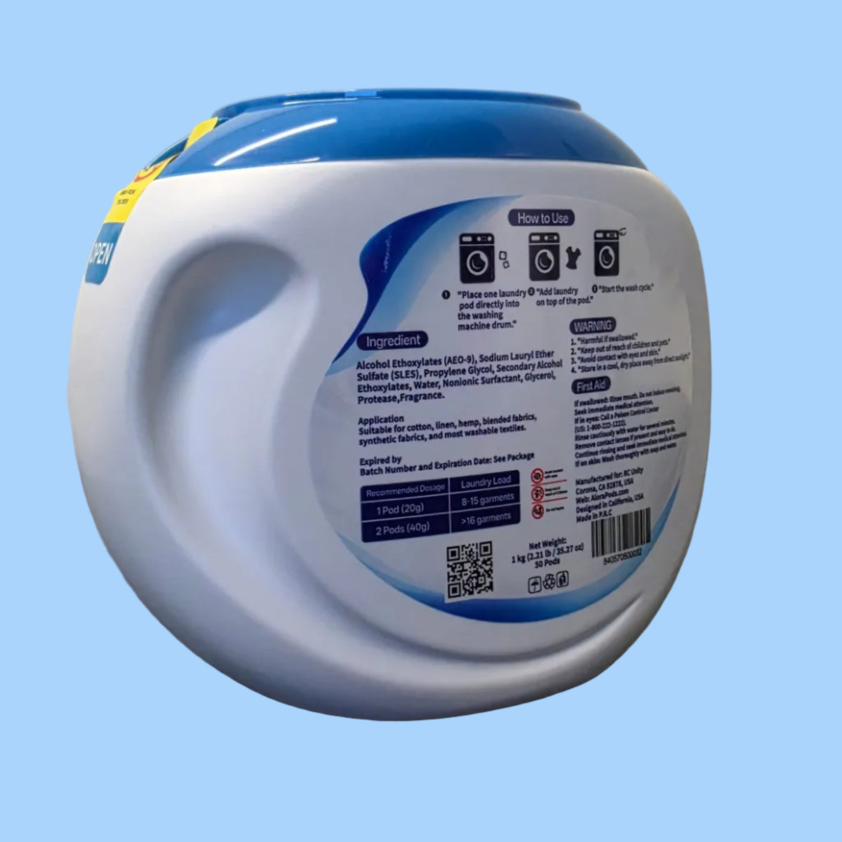ALORA PODS 4in1 OCEAN 50 Washes 2.21 lb for all type of clothes