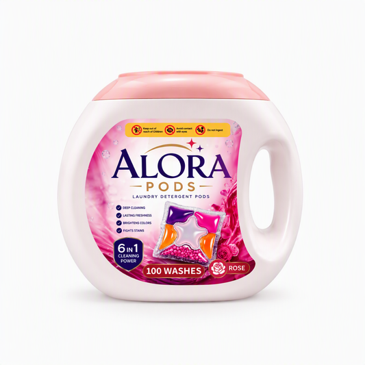 Alora Pods 6-in-1 Rose laundry detergent pods